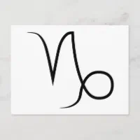 capricorn symbol greek astrology zodiac horoscope postcard Zazzle