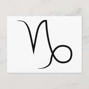 capricorn symbol greek astrology zodiac horoscope postcard