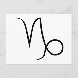 capricorn symbol greek astrology zodiac horoscope postcard