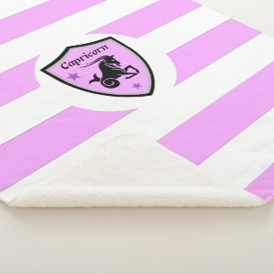 Capricorn symbol sherpa blanket
