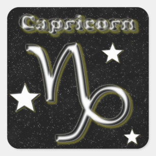 Capricorn symbol square sticker