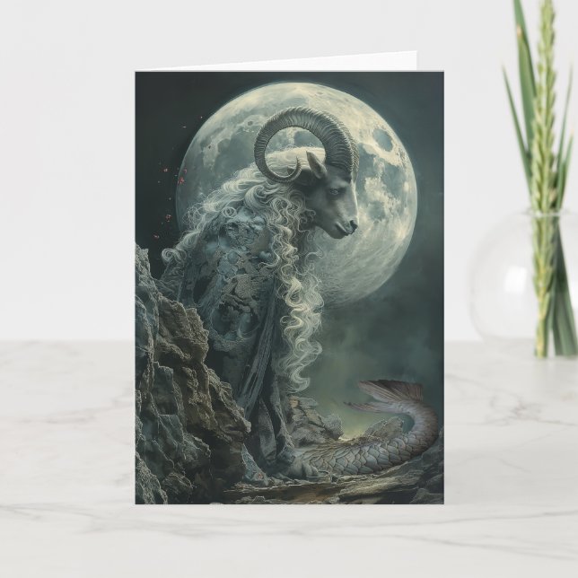 Capricorn Tarot Astrology, Zodiac, Note Card (Front)