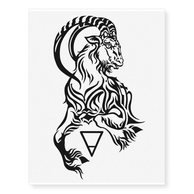 Capricorn Sign Of Zodiac Tribal Tattoo Stock Illustration - Download Image  Now - Ancient, Animal, Astrology - iStock