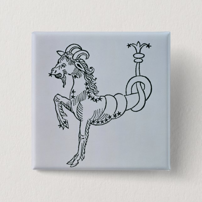 Capricorn (the Goat) an illustration from the 'Poe Button (Front)