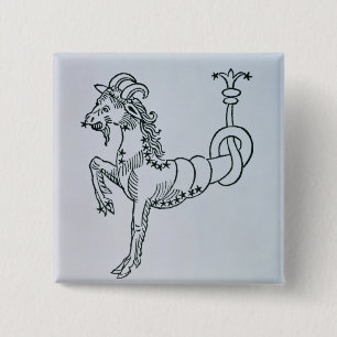 Capricorn (the Goat) an illustration from the 'Poe Button