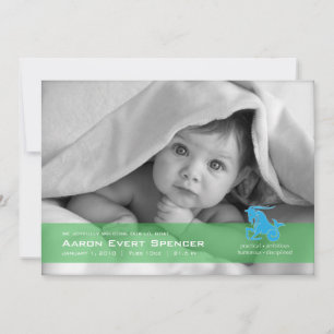 Capricorn the Goat Photo Birth Announcement