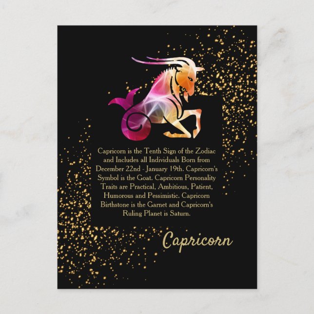 Capricorn the Goat Postcard (Front)