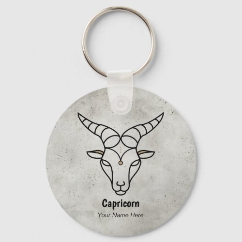 Capricorn the goat star sign birthday zodiac  keychain