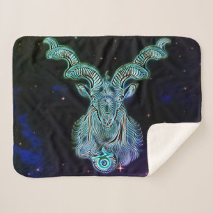 capricorn the goat zodiac blanket