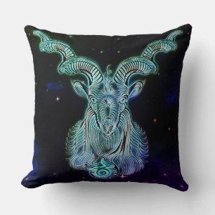 capricorn the goat zodiac pillow