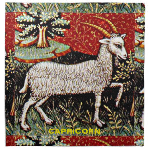 Capricorn the Goat Zodiac Sign Birthday Party Cloth Napkin