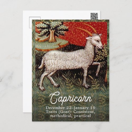 Capricorn the Goat Zodiac Sign Birthday Party Postcard