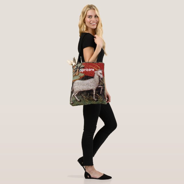 Capricorn the Goat Zodiac Sign Birthday Party Tote Bag (On Model)