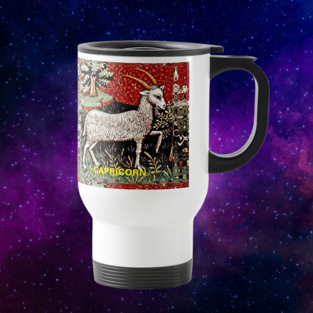 Capricorn the Goat Zodiac Sign Birthday Party Travel Mug (Capricorn the Goat Zodiac Sign Birthday Party Travel Mug)