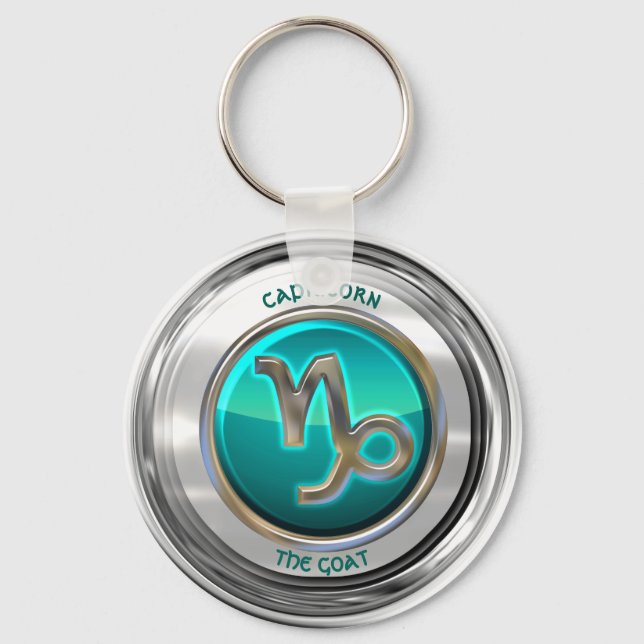 Capricorn - The Goat Zodiac Sign Keychain (Front)