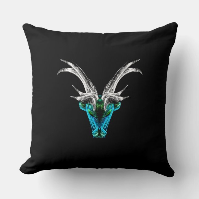 Capricorn – The Mountain Soul Throw Pillow (Front)
