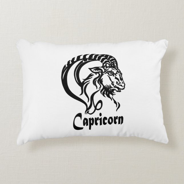 Capricorn the Sea Goat Zodiac Accent Pillow (Front)