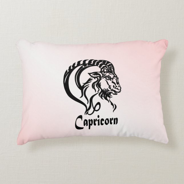 Capricorn the Sea Goat Zodiac Accent Pillow (Front)