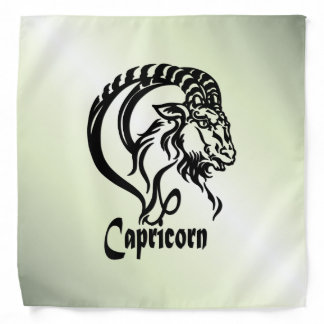 Capricorn the Sea Goat Zodiac Green Bandana