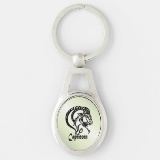 Capricorn the Sea Goat Zodiac Green Keychain