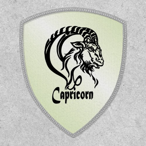 Capricorn the Sea Goat Zodiac Green Patch