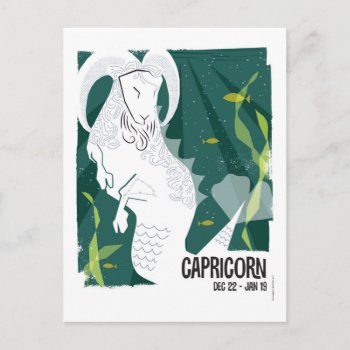 Capricorn The Sea Goat Zodiac Postcard by Flowerbox_Greetings at Zazzle