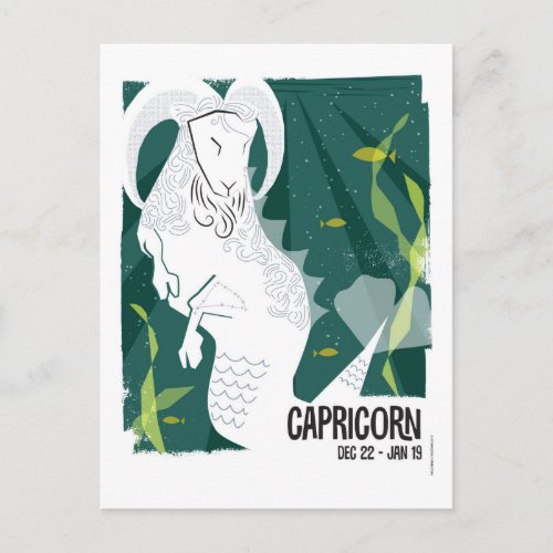 Capricorn the Sea Goat Zodiac Postcard