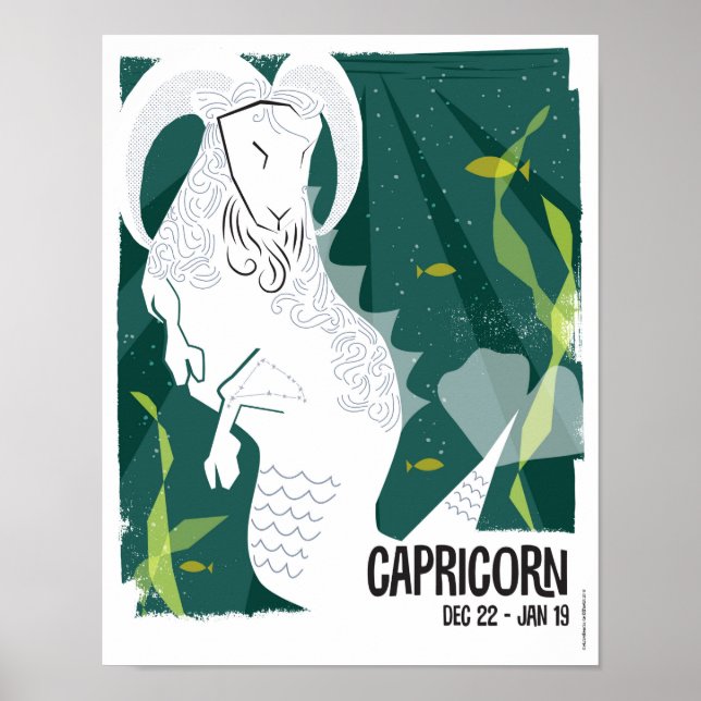 Capricorn the Sea Goat Zodiac Poster (Front)