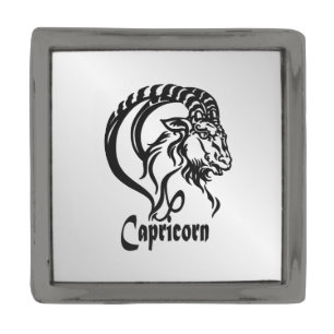 Capricorn the Sea Goat Zodiac S Gunmetal Finish Lapel Pin