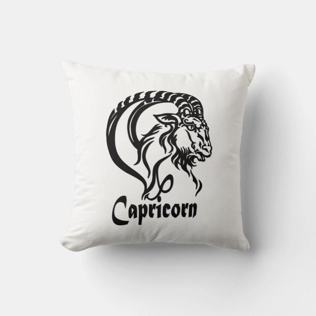 Capricorn the Sea Goat Zodiac Throw Pillow (Front)