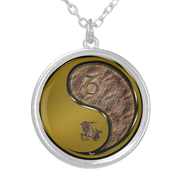 Capricorn the Seagoat Silver Plated Necklace (Front)