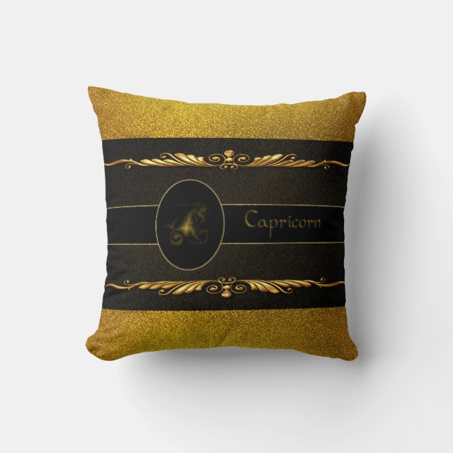 Capricorn Throw Pillow (Front)