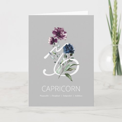 Capricorn Traits Birthday Card