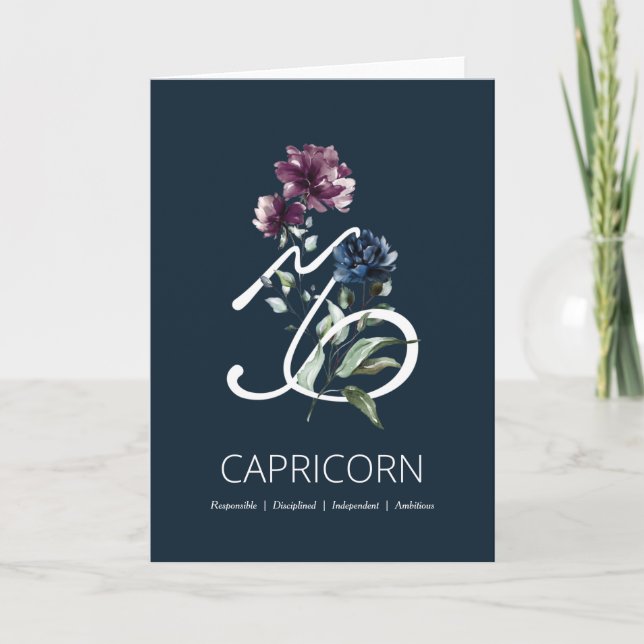 Capricorn Traits Birthday Card (Front)