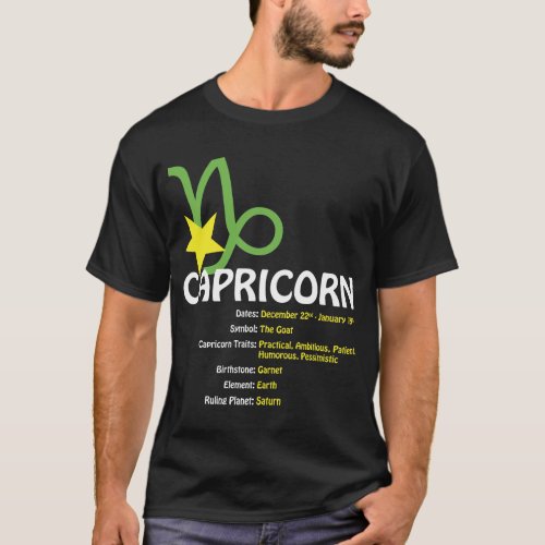 Capricorn Traits Dark T_Shirt