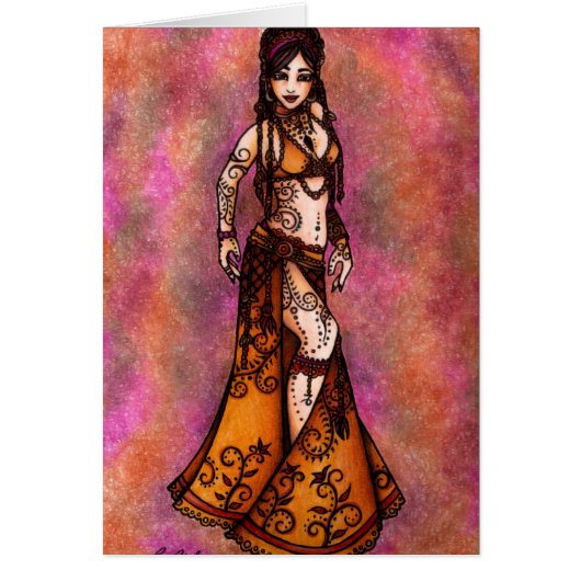 Capricorn Tribal Belly Dancer Cards (Front)