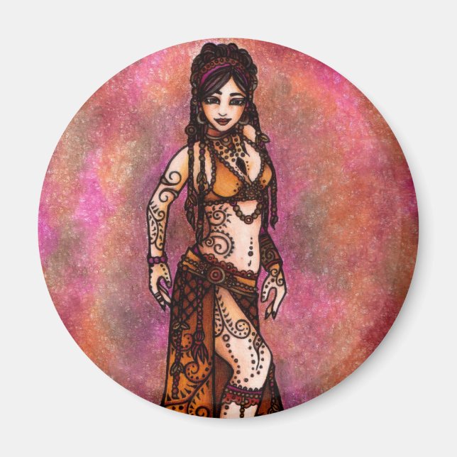 Capricorn Tribal Belly Dancer Magnet (Front)