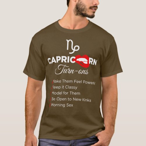 Capricorn Turn ons and Characteristic Astrology Zo T_Shirt