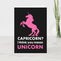 Capricorn Unicorn Greeting Card