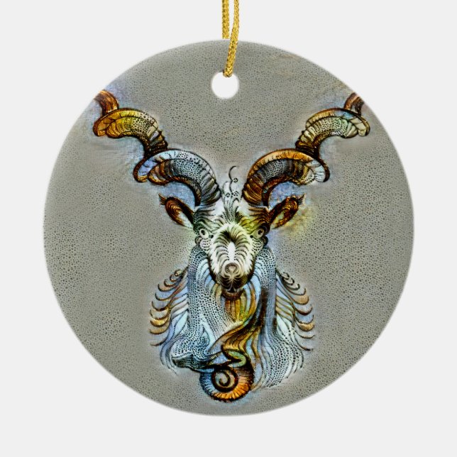 Capricorn Venice Ceramic Ornament (Front)
