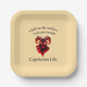 Capricorn Vibes. Birthday plate