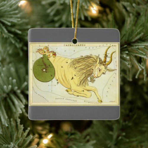 Capricorn Vintage Constellation Uranias Mirror Ceramic Ornament