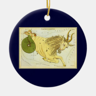 Capricorn Vintage Constellation, Urania's Mirror Ceramic Ornament