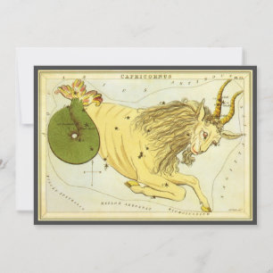 Capricorn Vintage Constellation, Urania's Mirror Invitation