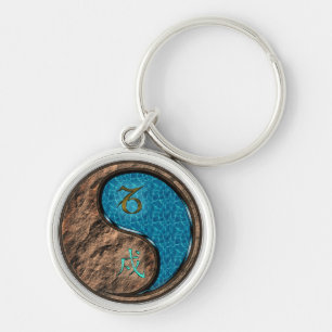 Capricorn & Water Dog Keychain