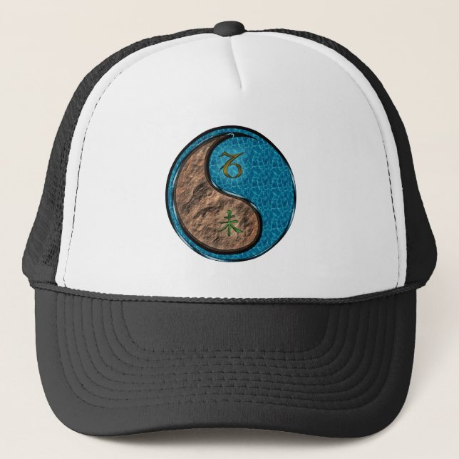 Capricorn & Water Goat Trucker Hat (Front)