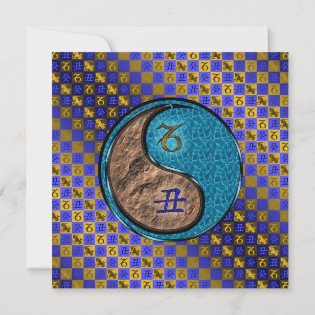 Capricorn & Water Ox Card (Front)