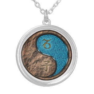 Capricorn & Water Rat Silver Plated Necklace