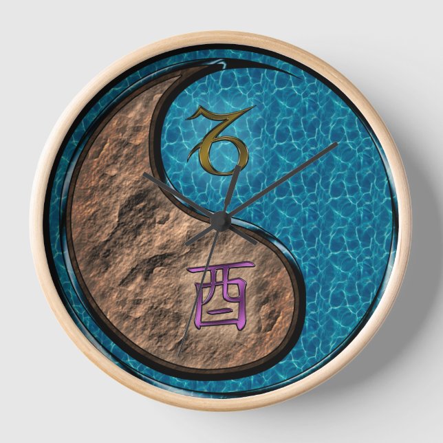 Capricorn & Water Rooster Clock (Front)
