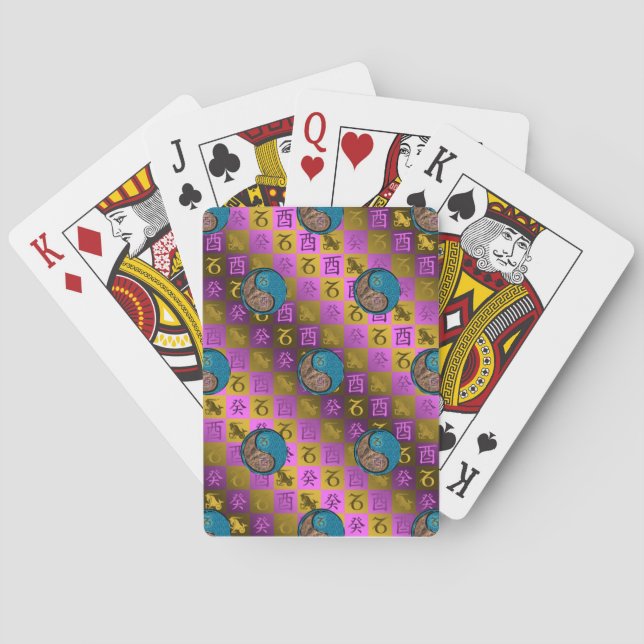 Capricorn & Water Rooster Poker Cards (Back)